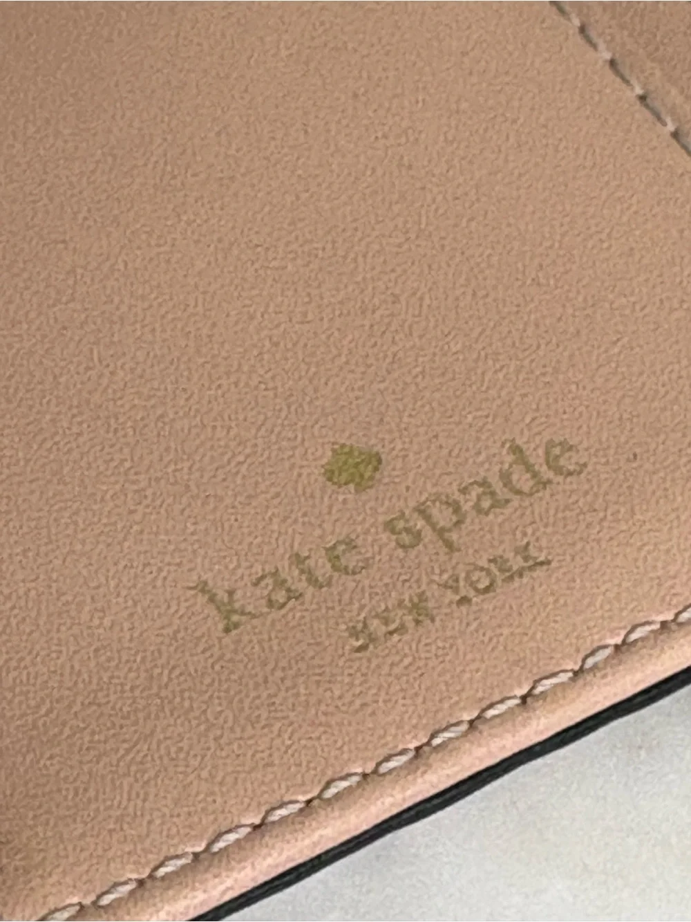 Kate Spade Leather Bifold Wallet Gray & Black Designer Luxury Card Holder Boho